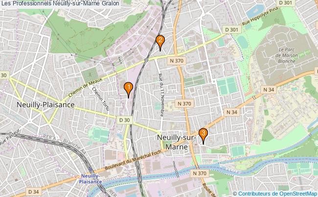 plan Les Professionnels Neuilly-sur-Marne Associations Les Professionnels Neuilly-sur-Marne : 5 associations