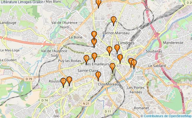 plan Littérature Limoges Associations littérature Limoges : 24 associations