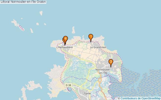 plan Littoral Noirmoutier-en-l'Ile Associations Littoral Noirmoutier-en-l'Ile : 4 associations