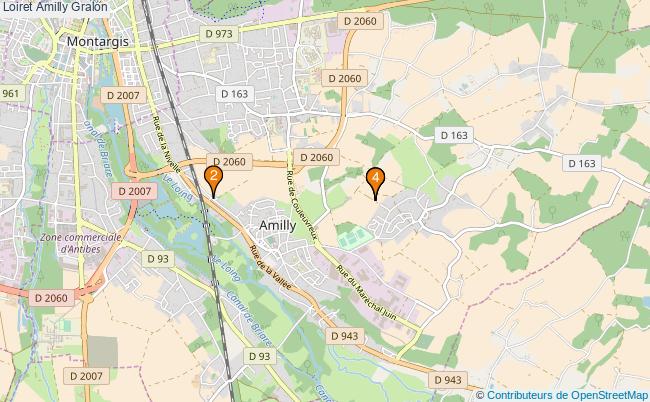 plan Loiret Amilly Associations Loiret Amilly : 6 associations