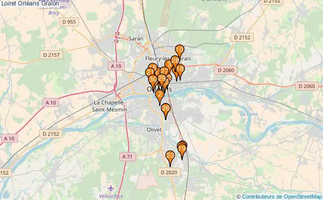 plan Loiret Orléans Associations Loiret Orléans : 139 associations
