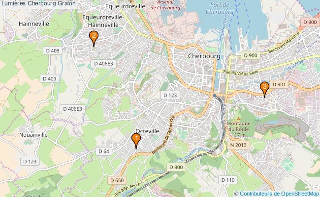 plan Lumières Cherbourg Associations Lumières Cherbourg : 3 associations