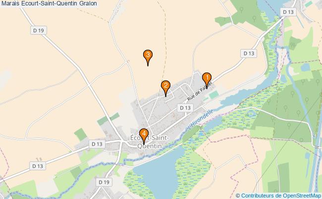 plan Marais Ecourt-Saint-Quentin Associations Marais Ecourt-Saint-Quentin : 4 associations