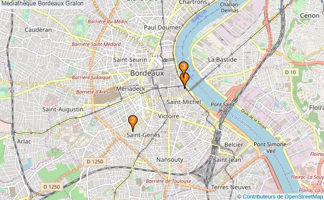 plan Médiathèque Bordeaux Associations médiathèque Bordeaux : 3 associations