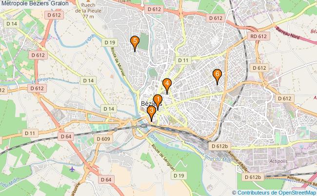 plan Métropole Béziers Associations métropole Béziers : 6 associations