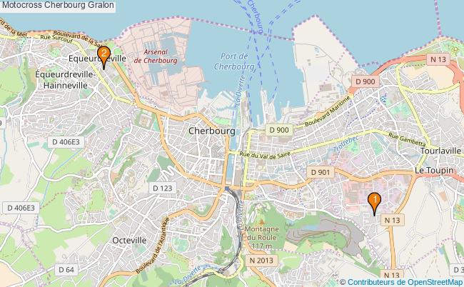 plan Motocross Cherbourg Associations motocross Cherbourg : 3 associations