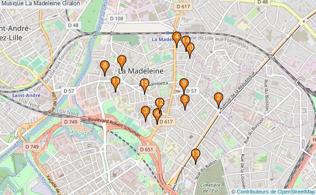 plan Musique La Madeleine Associations musique La Madeleine : 31 associations
