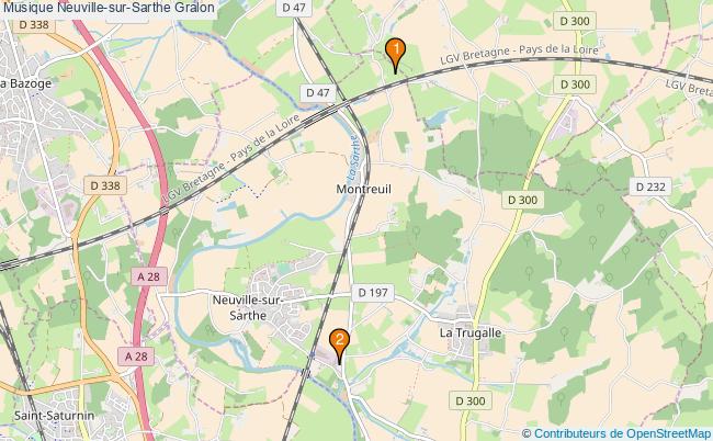 plan Musique Neuville-sur-Sarthe Associations musique Neuville-sur-Sarthe : 2 associations