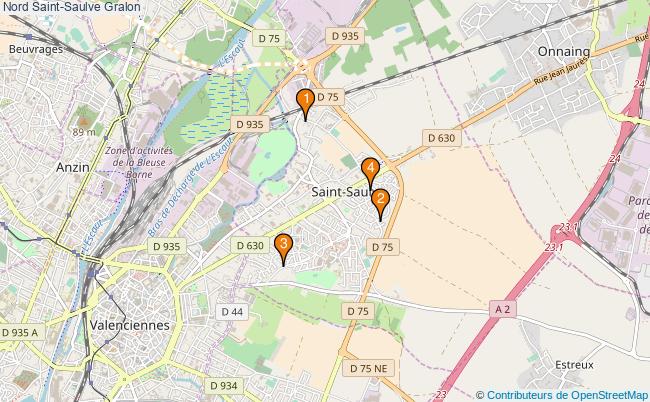 plan Nord Saint-Saulve Associations Nord Saint-Saulve : 4 associations