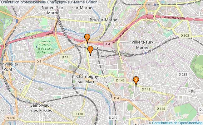 plan Orientation professionnelle Champigny-sur-Marne Associations orientation professionnelle Champigny-sur-Marne : 4 associations