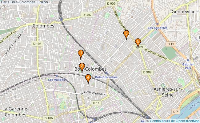 plan Paris Bois-Colombes Associations Paris Bois-Colombes : 4 associations