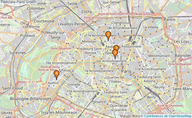 plan Pédicurie Paris Associations pédicurie Paris : 4 associations