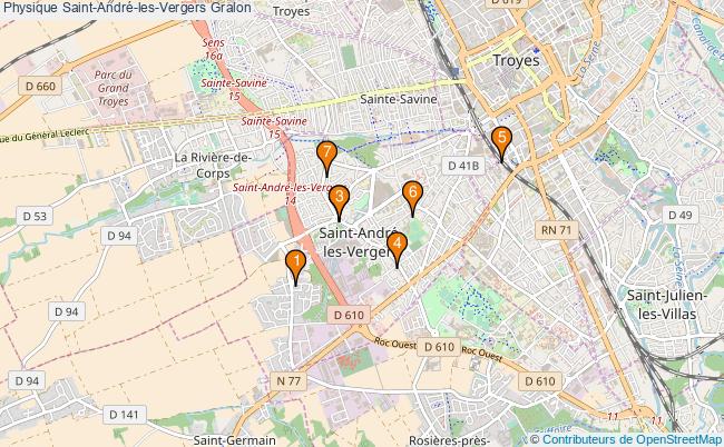 plan Physique Saint-André-les-Vergers Associations physique Saint-André-les-Vergers : 9 associations