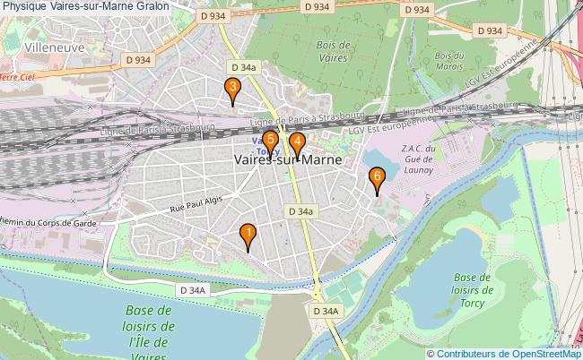 plan Physique Vaires-sur-Marne Associations physique Vaires-sur-Marne : 6 associations