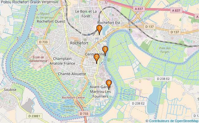 plan Poitou Rochefort Associations poitou Rochefort : 3 associations