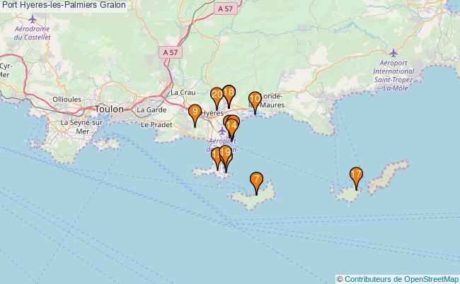 plan Port Hyeres-les-Palmiers Associations Port Hyeres-les-Palmiers : 24 associations