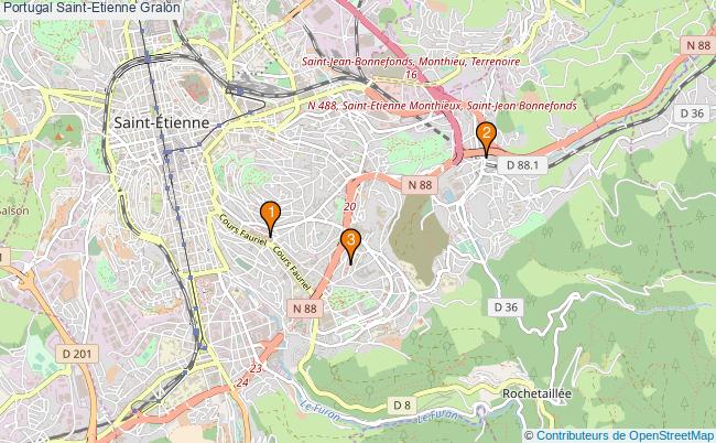 plan Portugal Saint-Etienne Associations Portugal Saint-Etienne : 3 associations