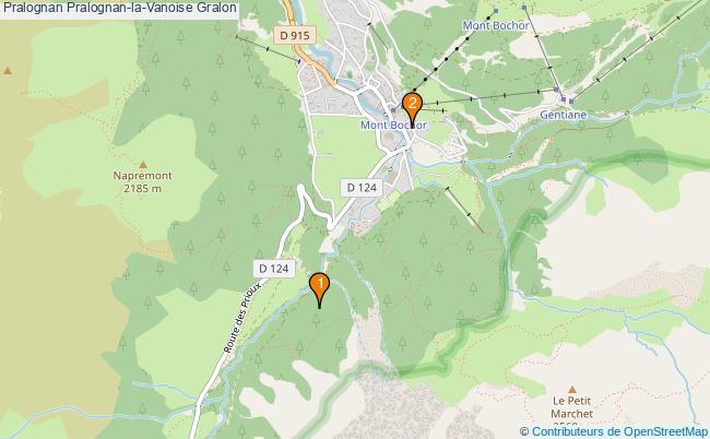 plan Pralognan Pralognan-la-Vanoise Associations Pralognan Pralognan-la-Vanoise : 2 associations