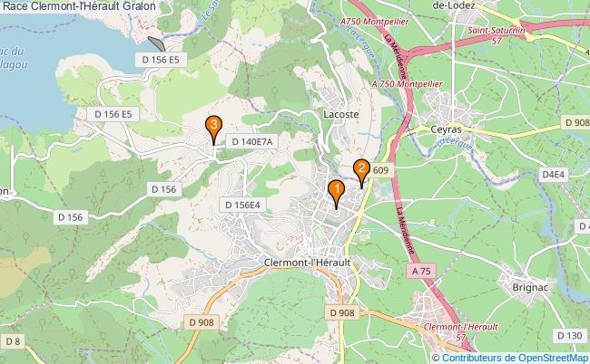 plan Race Clermont-l'Hérault Associations race Clermont-l'Hérault : 4 associations