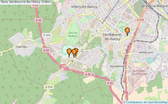 plan Race Vandoeuvre-lès-Nancy Associations race Vandoeuvre-lès-Nancy : 5 associations