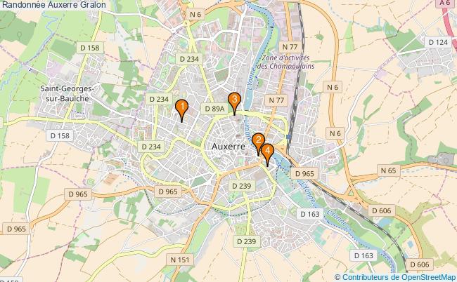 plan Randonnée Auxerre Associations randonnée Auxerre : 5 associations