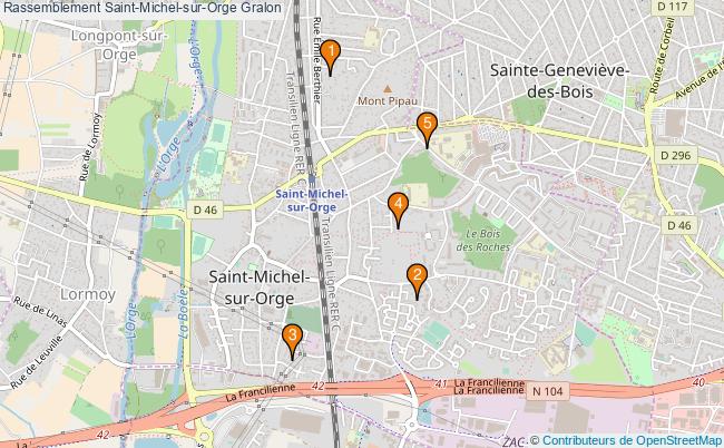 plan Rassemblement Saint-Michel-sur-Orge Associations Rassemblement Saint-Michel-sur-Orge : 4 associations