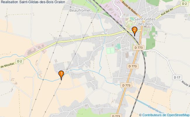 plan Realisation Saint-Gildas-des-Bois Associations Realisation Saint-Gildas-des-Bois : 2 associations