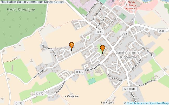 plan Realisation Sainte-Jamme-sur-Sarthe Associations Realisation Sainte-Jamme-sur-Sarthe : 2 associations