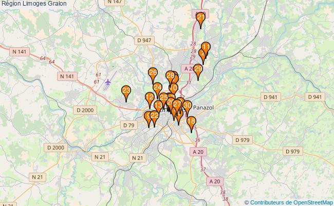 plan Région Limoges Associations région Limoges : 153 associations