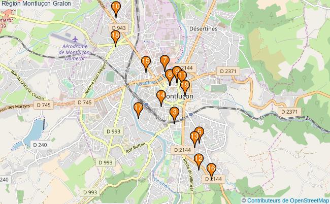 plan Région Montluçon Associations région Montluçon : 21 associations