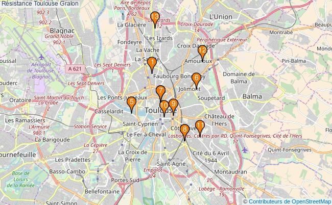 plan Résistance Toulouse Associations Résistance Toulouse : 14 associations