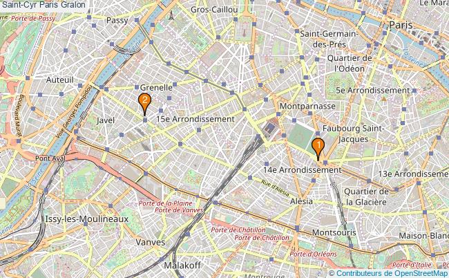 plan Saint-Cyr Paris Associations Saint-Cyr Paris : 4 associations