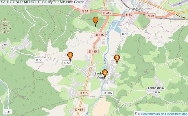 plan SAULCY-SUR-MEURTHE Saulcy-sur-Meurthe Associations SAULCY-SUR-MEURTHE Saulcy-sur-Meurthe : 4 associations