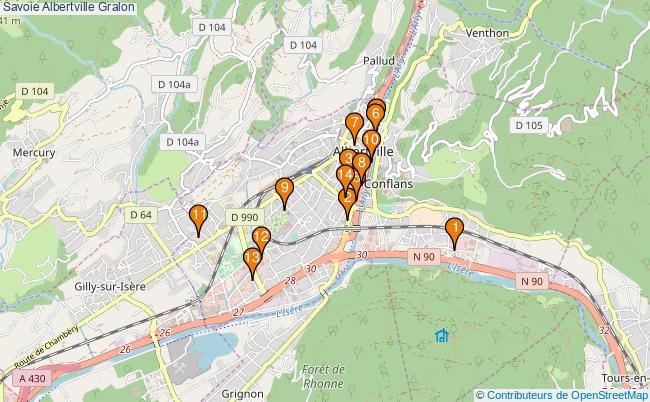 plan Savoie Albertville Associations Savoie Albertville : 19 associations