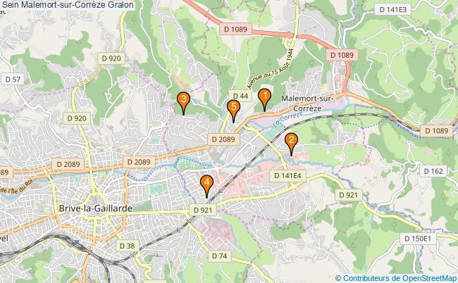 plan Sein Malemort-sur-Corrèze Associations Sein Malemort-sur-Corrèze : 6 associations