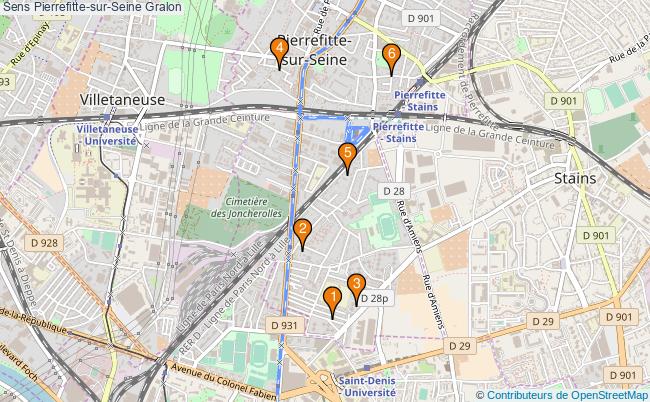 plan Sens Pierrefitte-sur-Seine Associations Sens Pierrefitte-sur-Seine : 6 associations