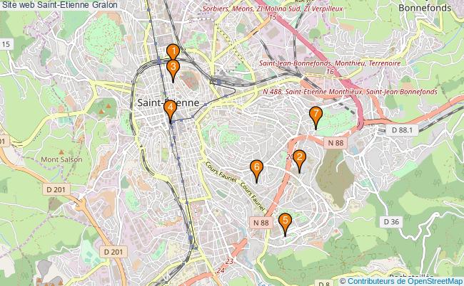 plan Site web Saint-Etienne Associations Site web Saint-Etienne : 5 associations