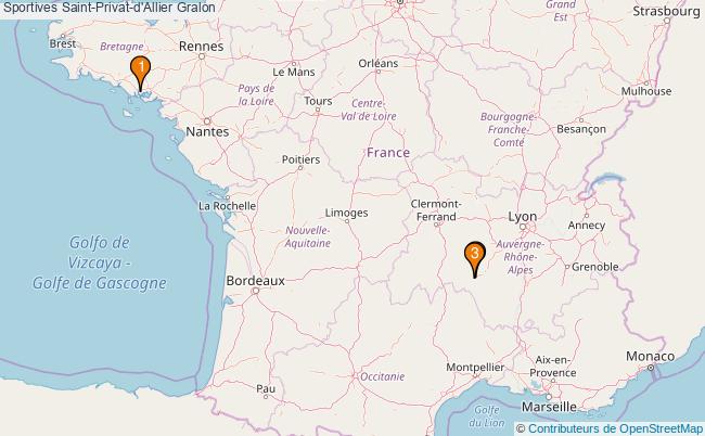 plan Sportives Saint-Privat-d'Allier Associations Sportives Saint-Privat-d'Allier : 3 associations