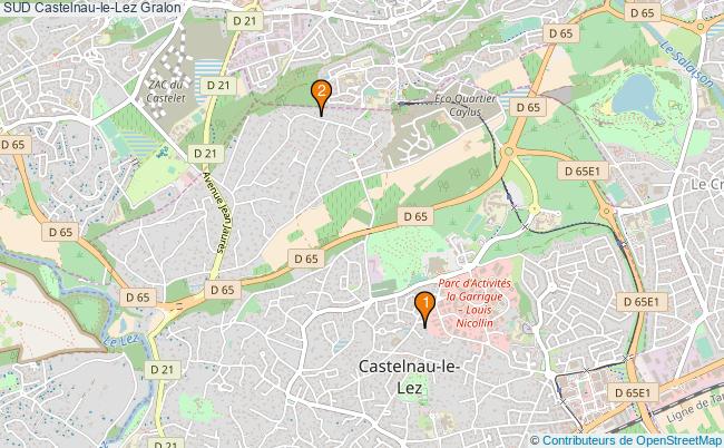 plan SUD Castelnau-le-Lez Associations SUD Castelnau-le-Lez : 3 associations