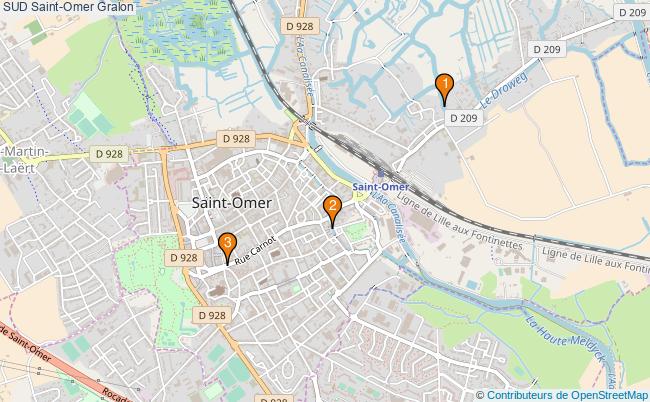 plan SUD Saint-Omer Associations SUD Saint-Omer : 4 associations