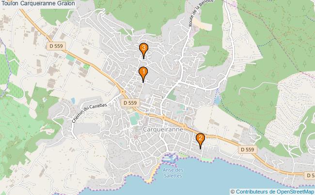 plan Toulon Carqueiranne Associations Toulon Carqueiranne : 3 associations