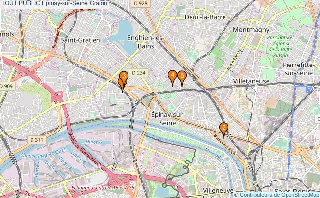 plan TOUT PUBLIC Epinay-sur-Seine Associations TOUT PUBLIC Epinay-sur-Seine : 4 associations