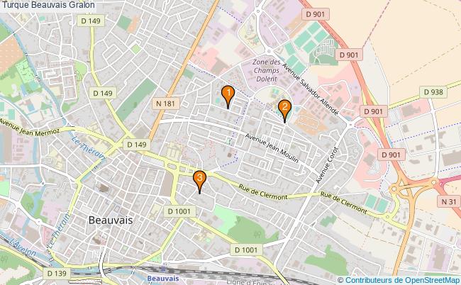 plan Turque Beauvais Associations turque Beauvais : 3 associations