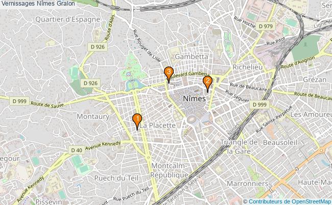 plan Vernissages Nîmes Associations vernissages Nîmes : 3 associations