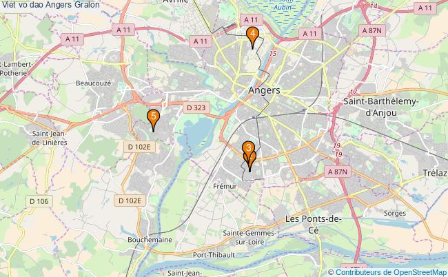 plan Viet vo dao Angers Associations viet vo dao Angers : 5 associations