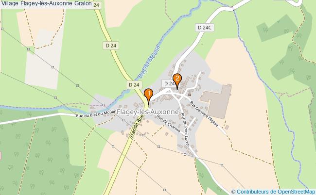 plan Village Flagey-lès-Auxonne Associations village Flagey-lès-Auxonne : 2 associations