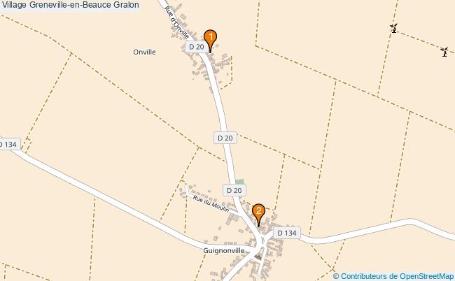 plan Village Greneville-en-Beauce Associations village Greneville-en-Beauce : 2 associations