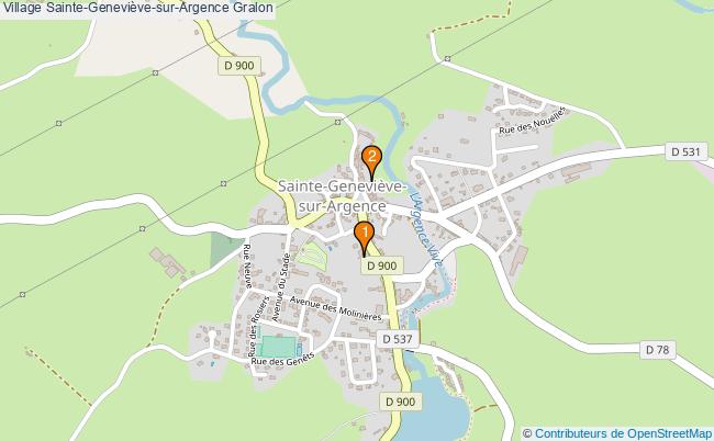 plan Village Sainte-Geneviève-sur-Argence Associations village Sainte-Geneviève-sur-Argence : 6 associations