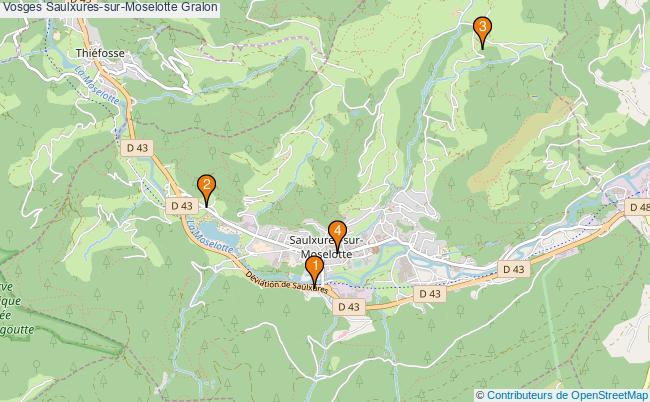 plan Vosges Saulxures-sur-Moselotte Associations Vosges Saulxures-sur-Moselotte : 5 associations