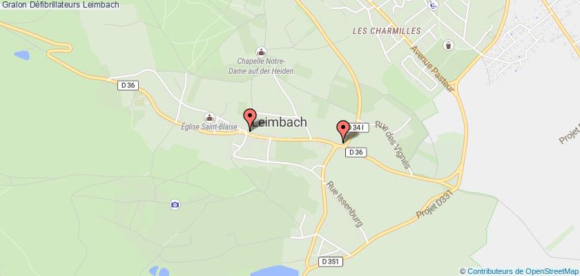 plan défibrillateurs Leimbach